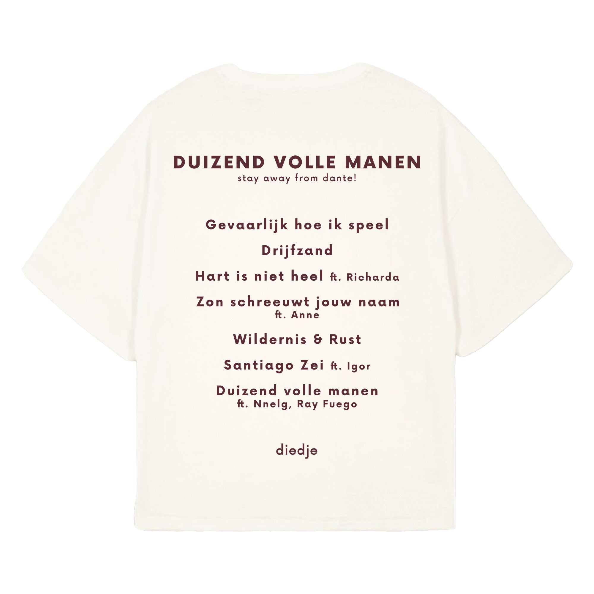 "FREE SANTI" TRACKLIST tee